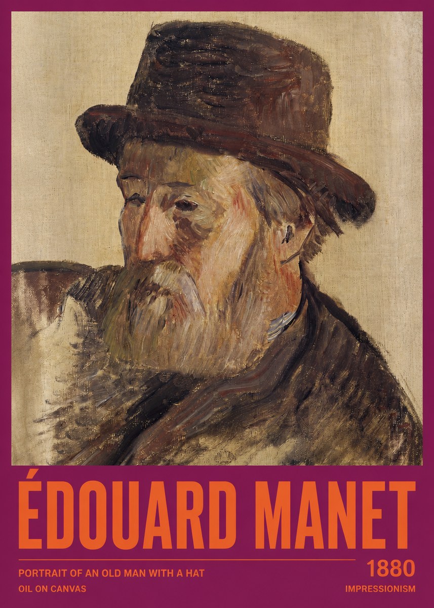 Édouard Manet Portrait of an Old Man with a Beard No6 - Póster