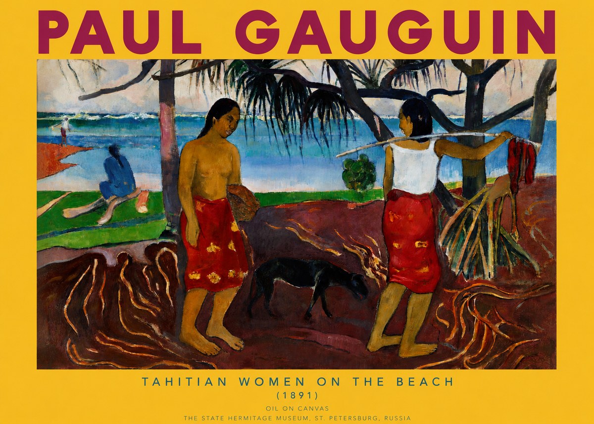Paul Gauguin Tahitian Women on the Beach (1891) No2 - Póster