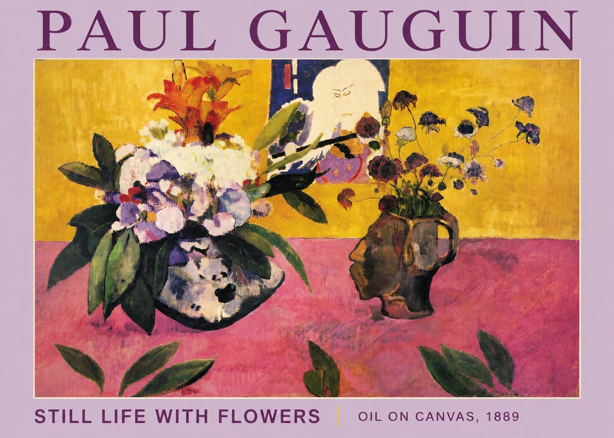 Paul Gauguin Still Life with Flowers No5 - Póster