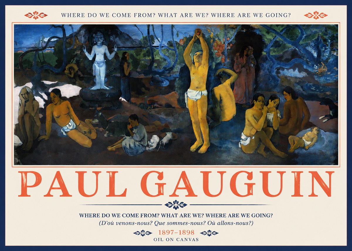 Paul Gauguin D'où Venons Nous? Que Sommes Nous? Où Allons Nous? No3 - Póster
