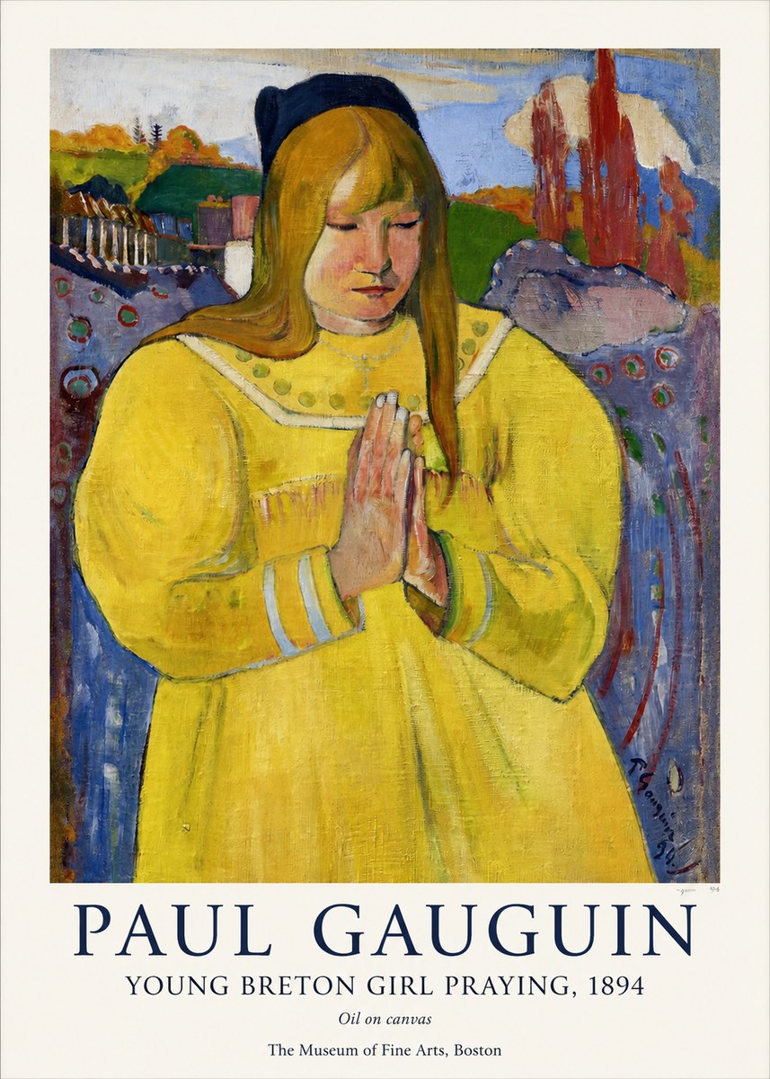 Paul Gauguin Young Breton Girl Praying, 1894 No1 - Póster