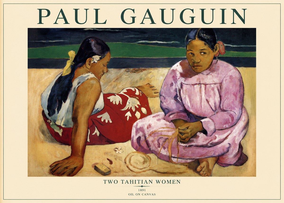 Paul Gauguin Two Tahitian Women III No1 - Póster