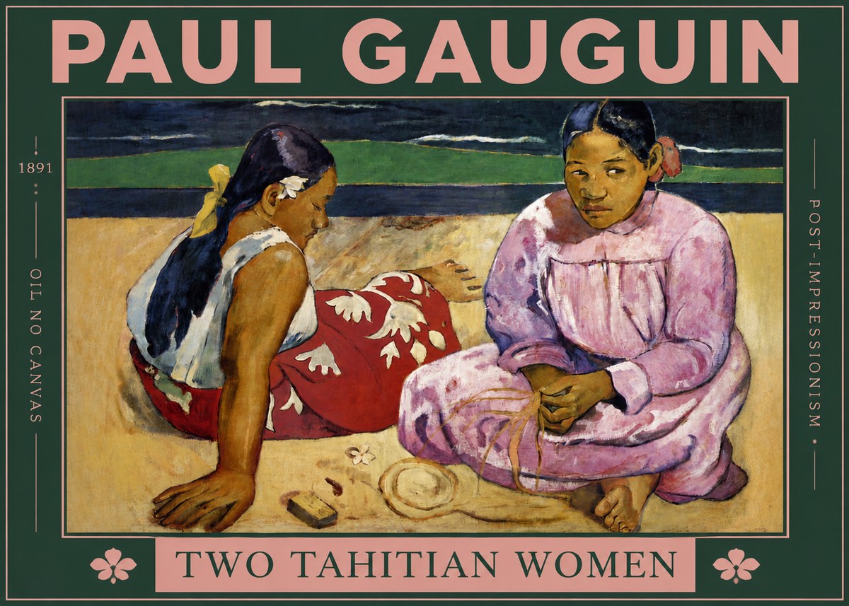 Paul Gauguin Two Tahitian Women III No3 - Póster