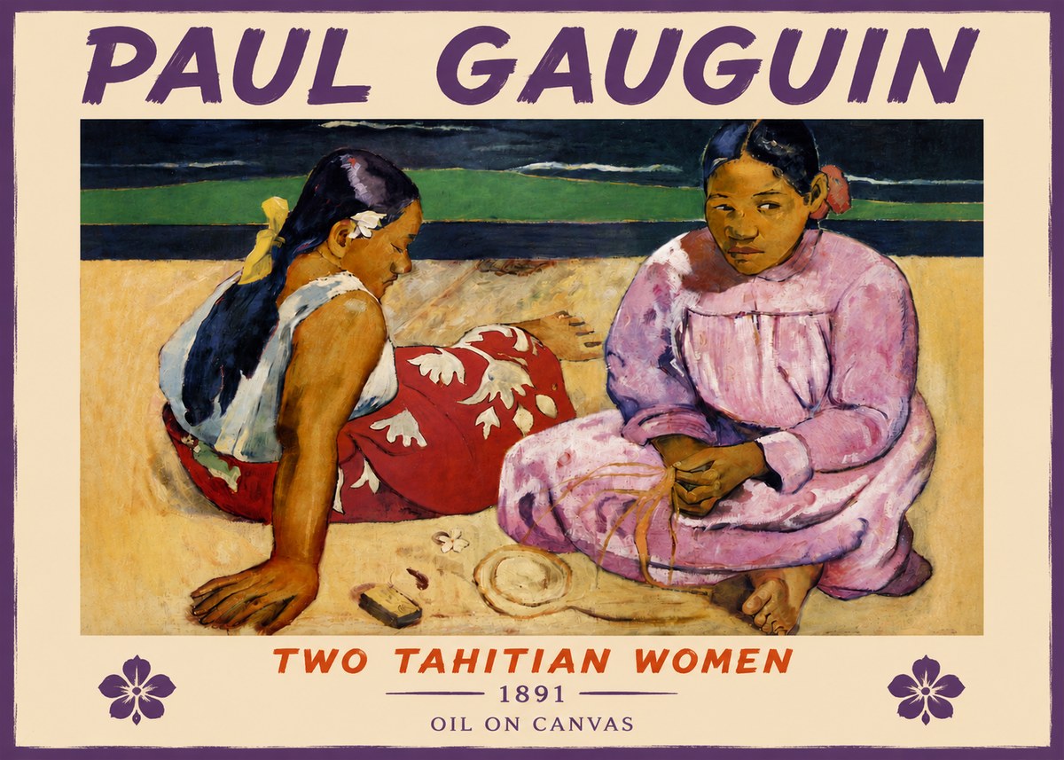 Paul Gauguin Two Tahitian Women III No4 - Póster