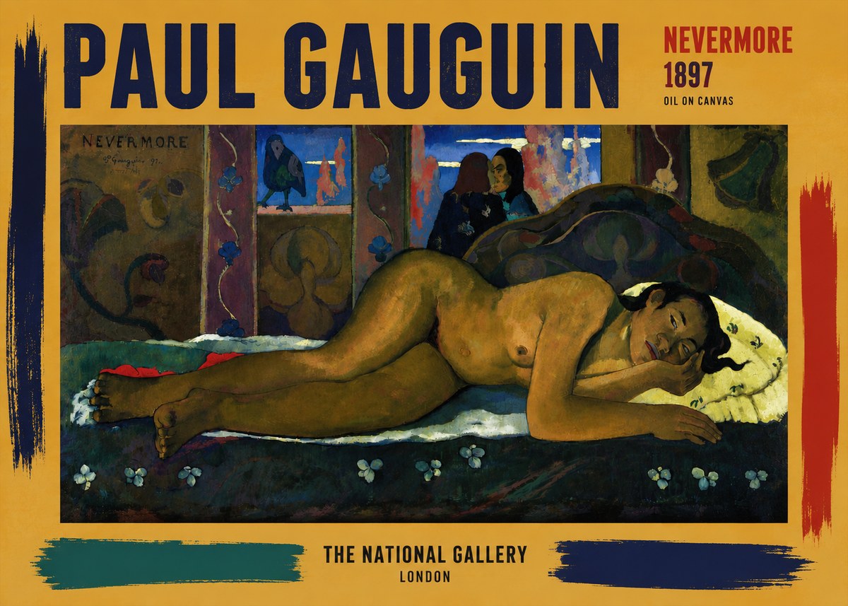 Paul Gauguin Nevermore No6 - Póster