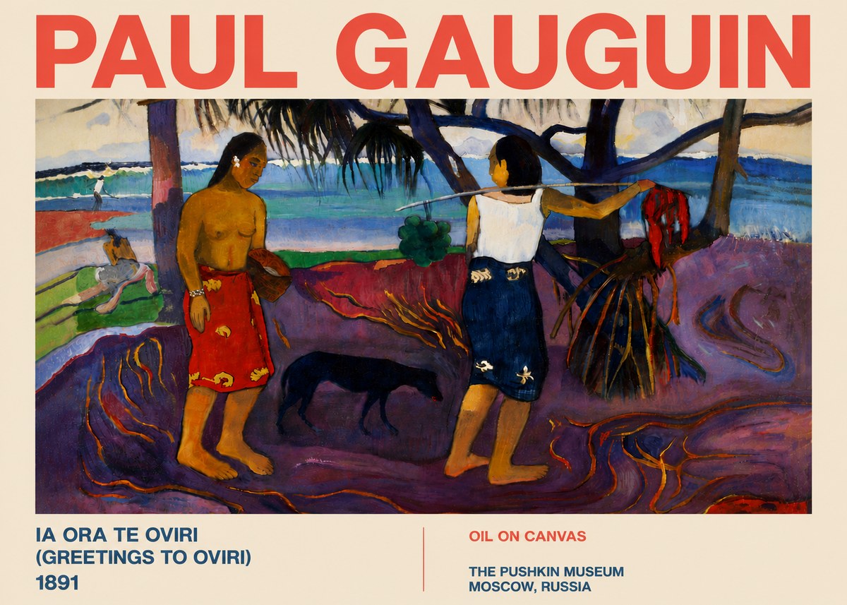 Paul Gauguin Ia Ora Na Te Ovari (I Raro Te Oviri) No6 - Póster