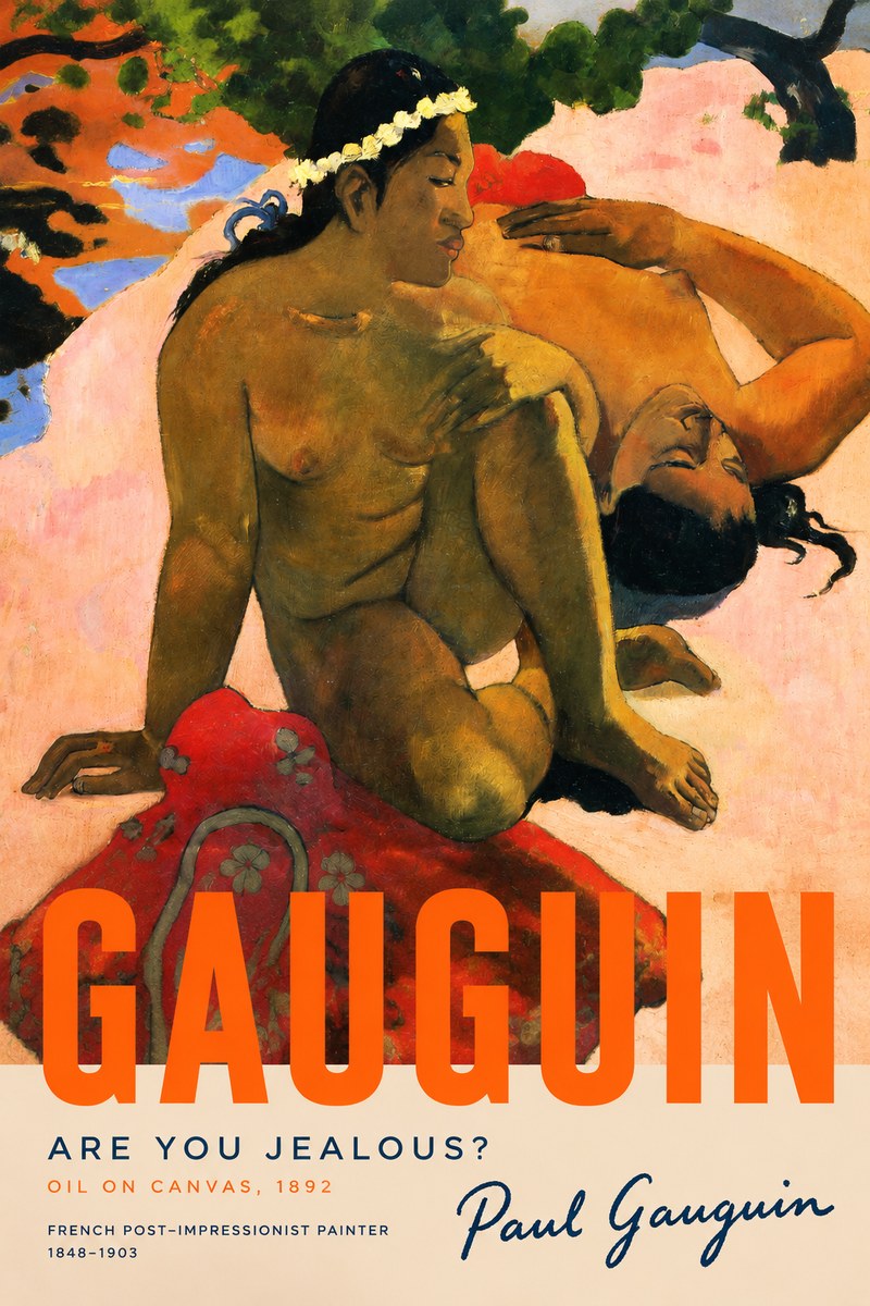 Paul Gauguin Are You Jealous? No6 - Póster