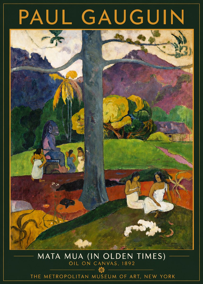 Paul Gauguin Mata Mua (in Olden Times) No4 - Póster