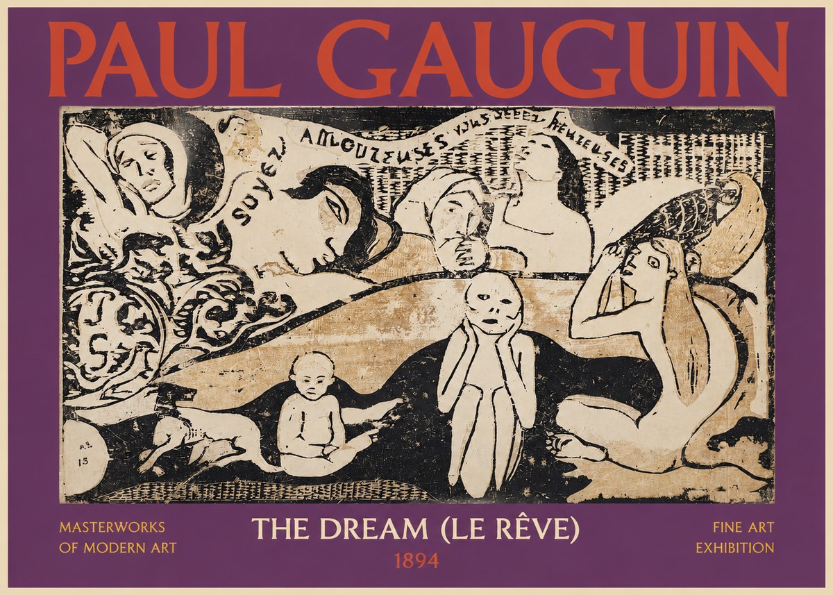 Paul Gauguin The Dream (Le Rêve) No2 - Póster