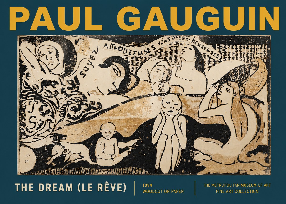 Paul Gauguin The Dream (Le Rêve) No5 - Póster