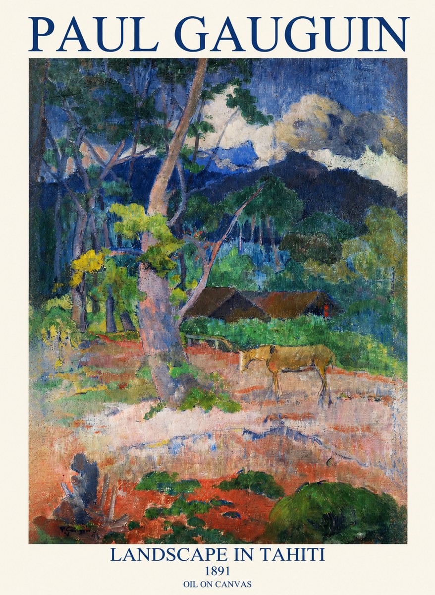 Paul Gauguin Landscape in Tahiti III No1 - Póster
