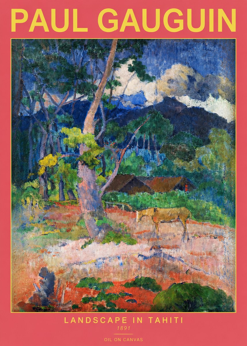 Paul Gauguin Landscape in Tahiti III No2 - Póster