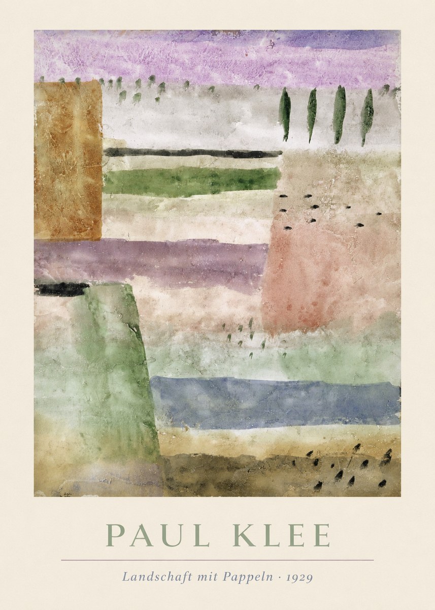Paul Klee Landschaft Mit Pappeln No3 - Póster