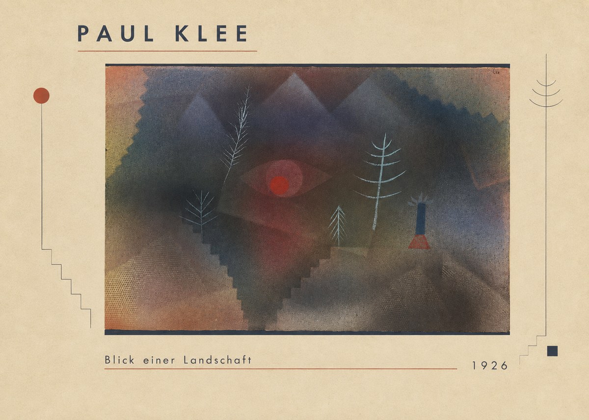 Paul Klee Blick Einer Landschaft No1 - Póster