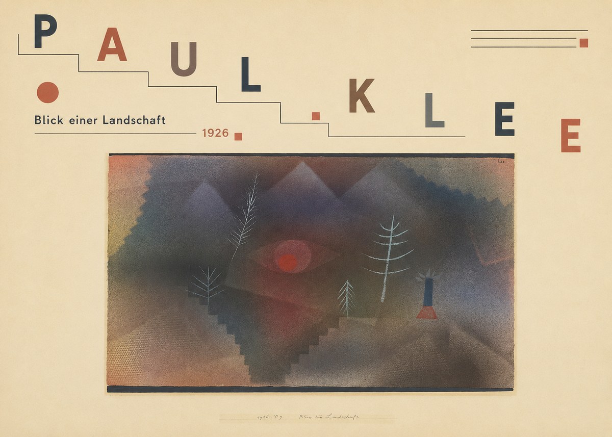 Paul Klee Blick Einer Landschaft No3 - Póster