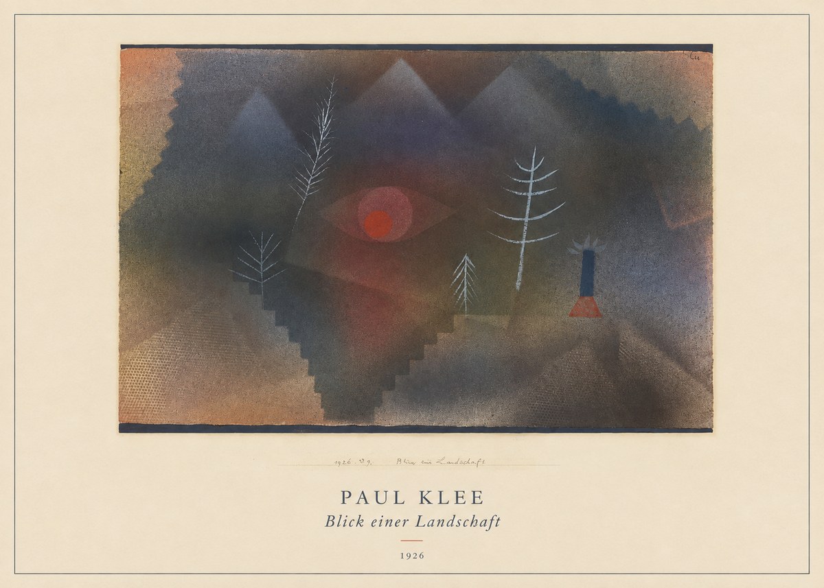 Paul Klee Blick Einer Landschaft No4 - Póster