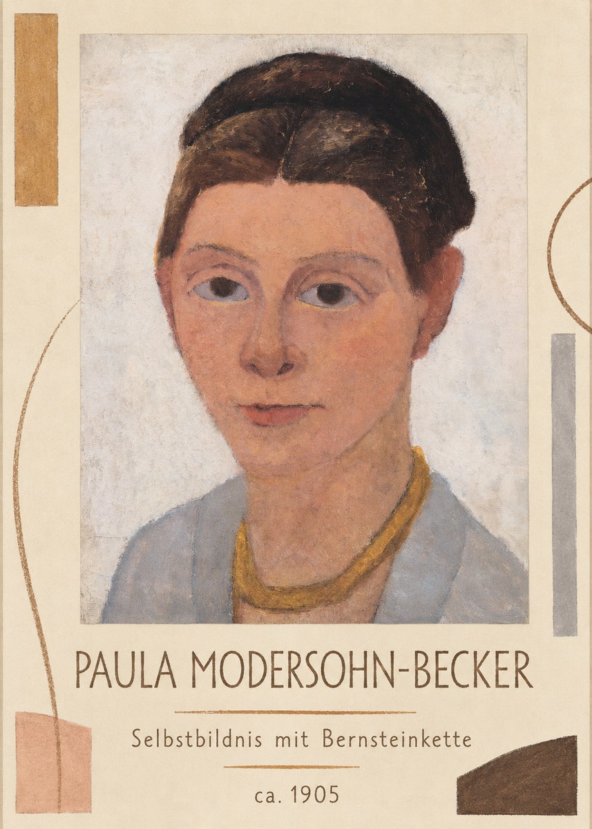 Paula Modersohn-Becker Selbstbildnis Mit Bernsteinkette No1 - Póster