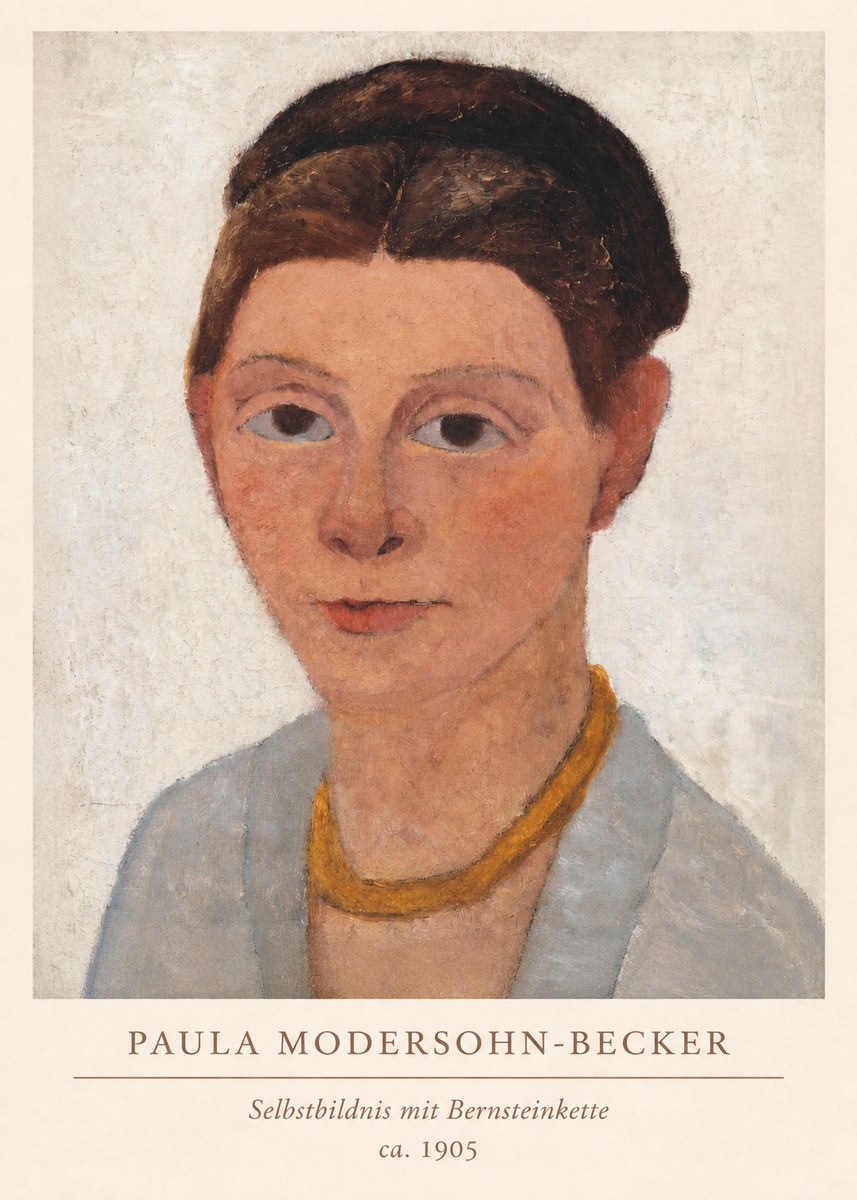 Paula Modersohn-Becker Selbstbildnis Mit Bernsteinkette No6 - Póster