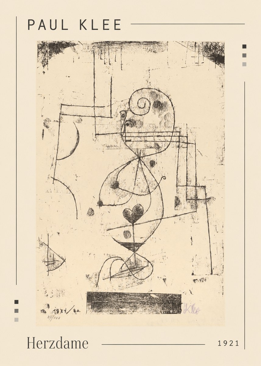 Paul Klee Herzdame No1 - Póster