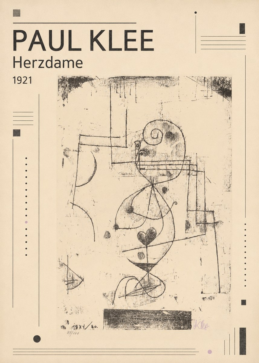 Paul Klee Herzdame No3 - Póster