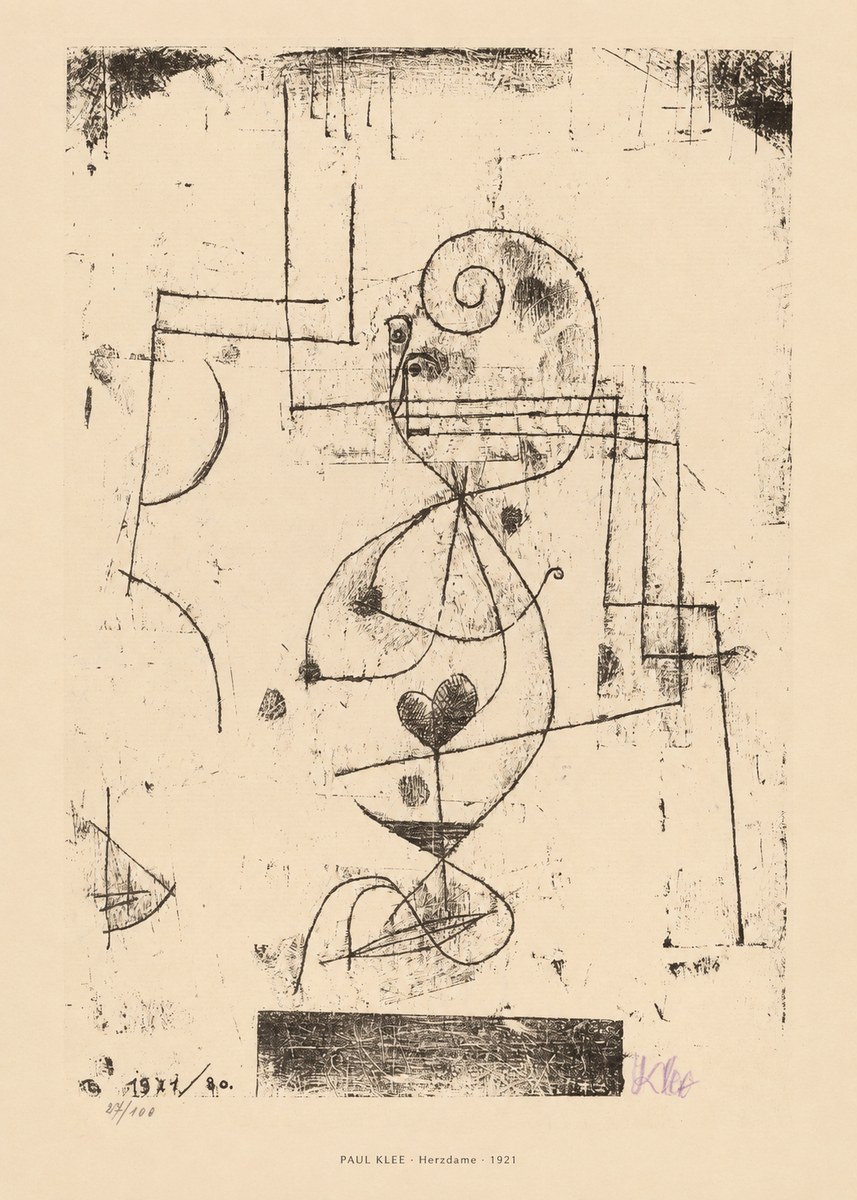 Paul Klee Herzdame No5 - Póster