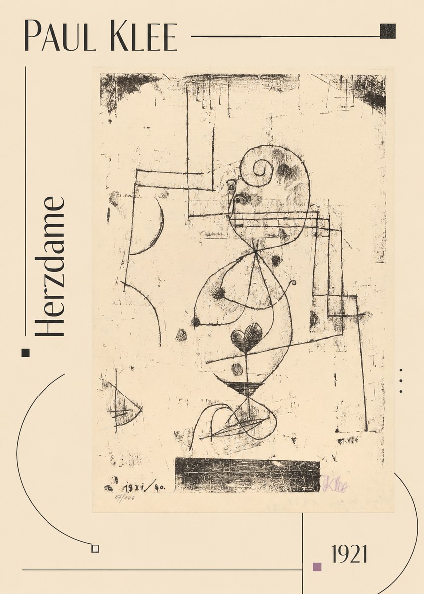 Paul Klee Herzdame No6 - Póster