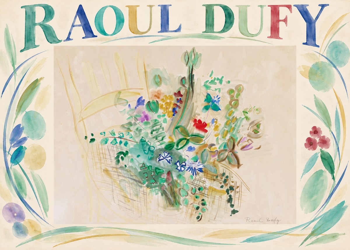Raoul Dufy Bouquet in a Basket No5 - Póster