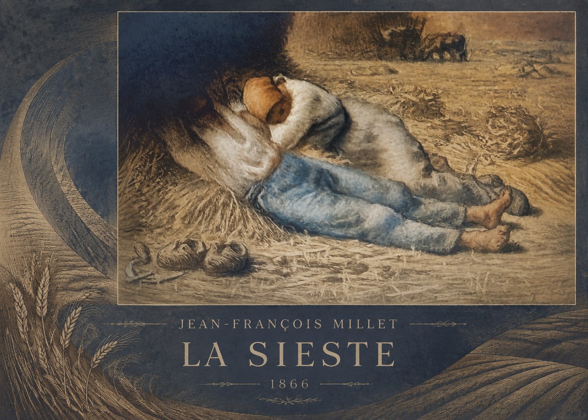 Jean-François Millet La Sieste No3 - Póster