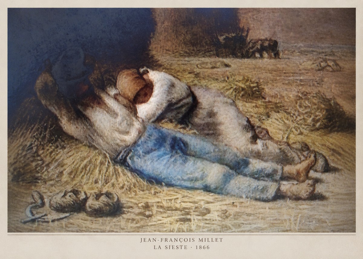 Jean-François Millet La Sieste No5 - Póster