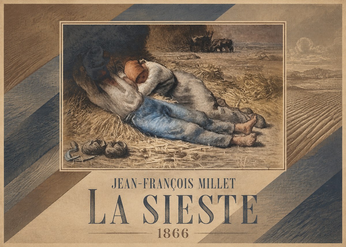 Jean-François Millet La Sieste No6 - Póster