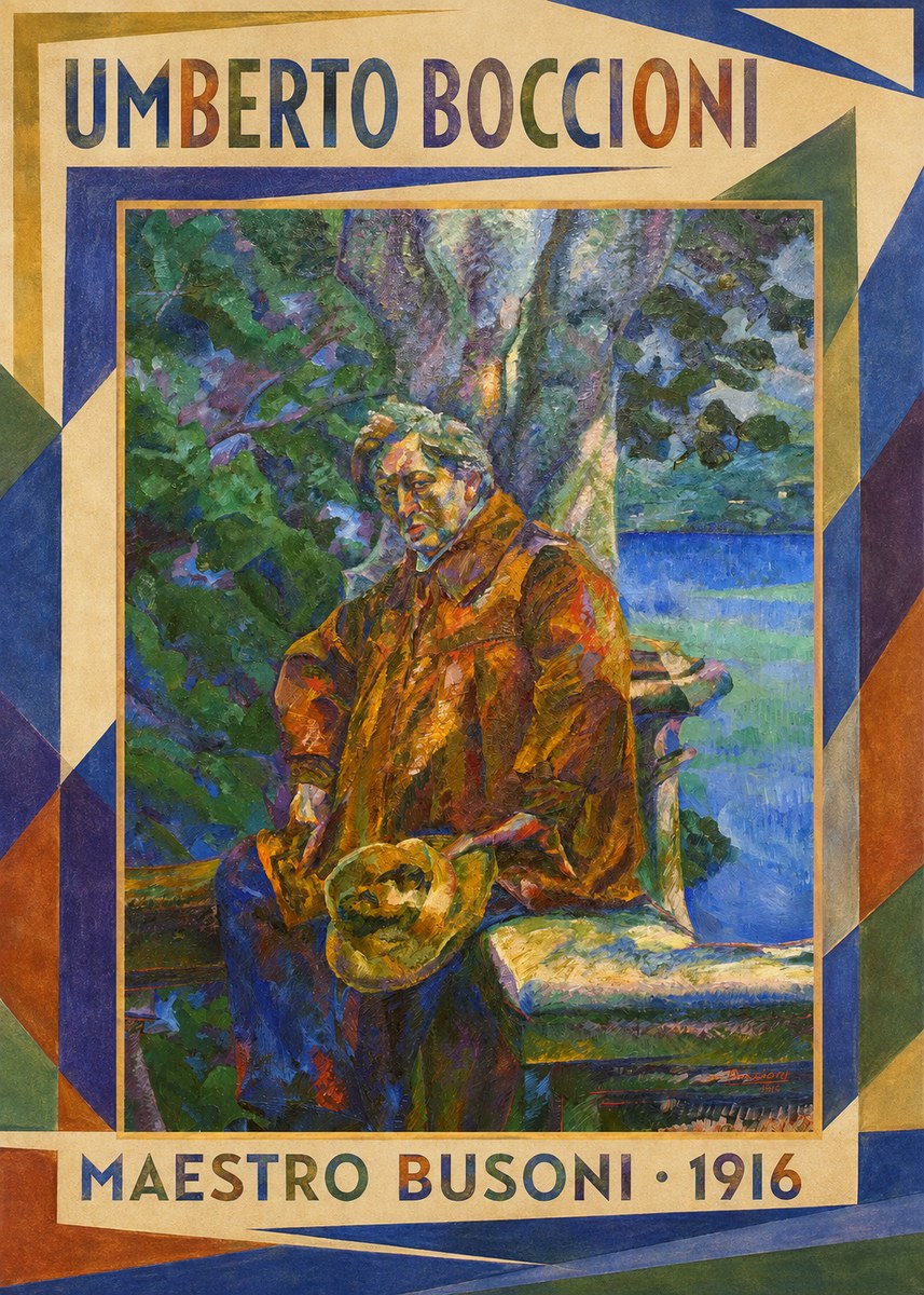 Umberto Boccioni Maestro Busoni No1 - Póster