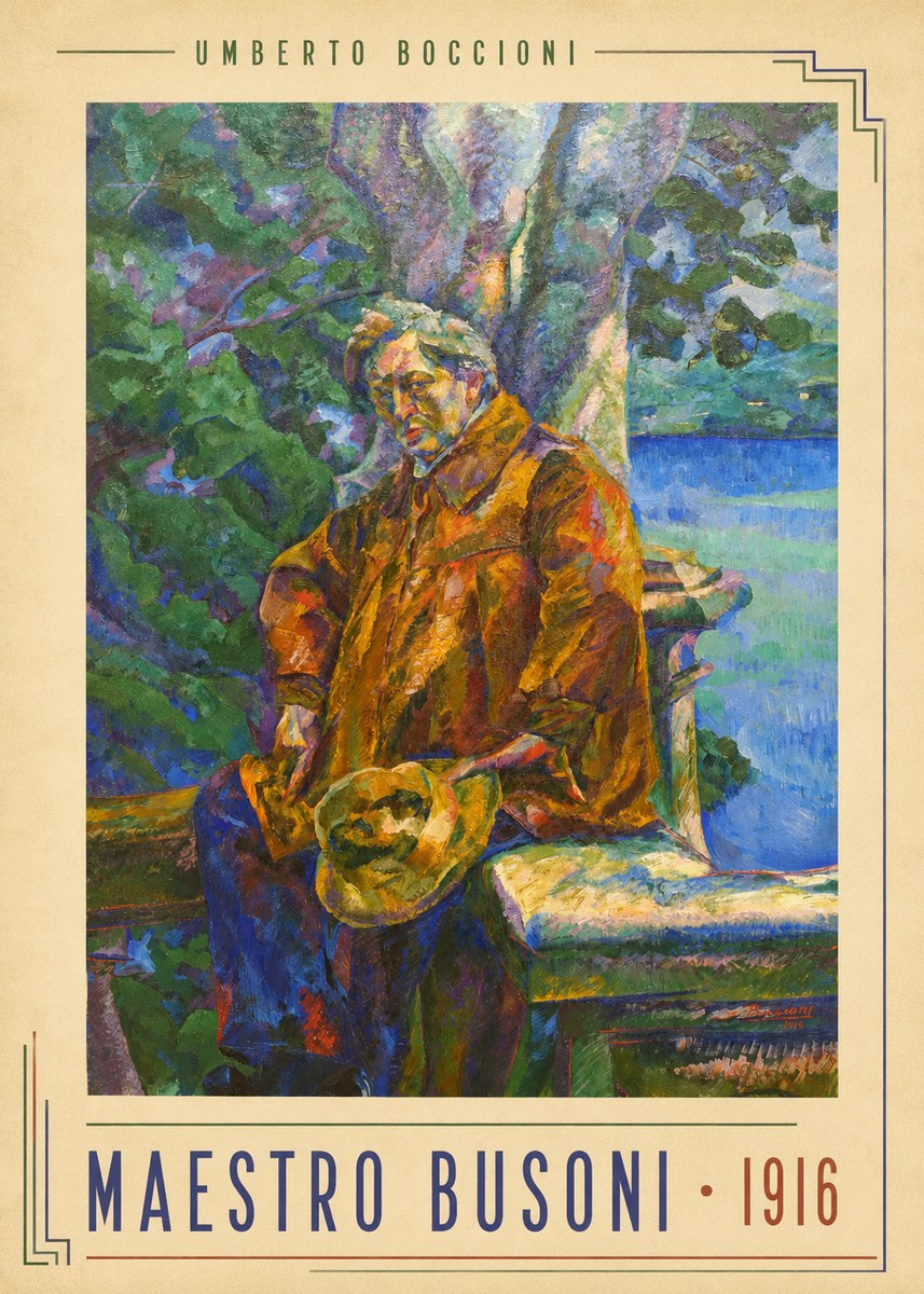 Umberto Boccioni Maestro Busoni No6 - Póster