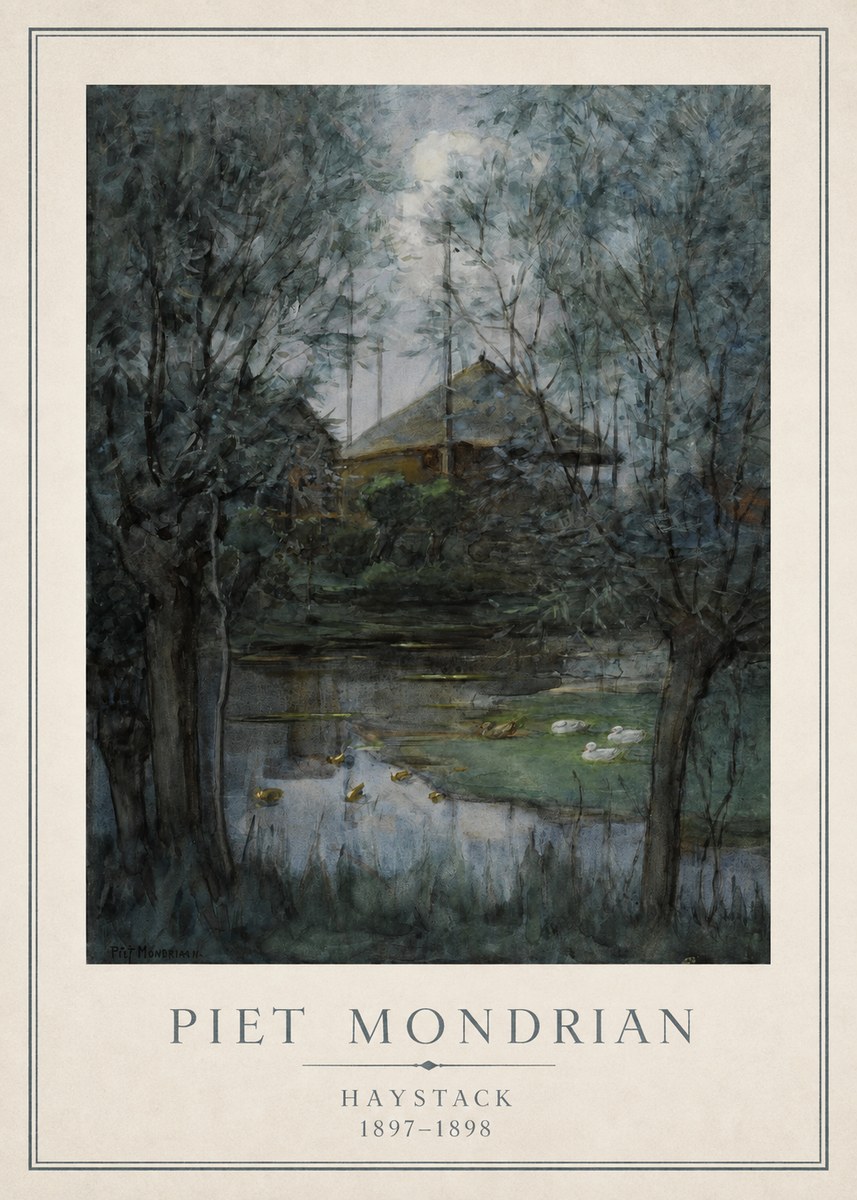 Piet Mondrian Haystack No1 - Póster
