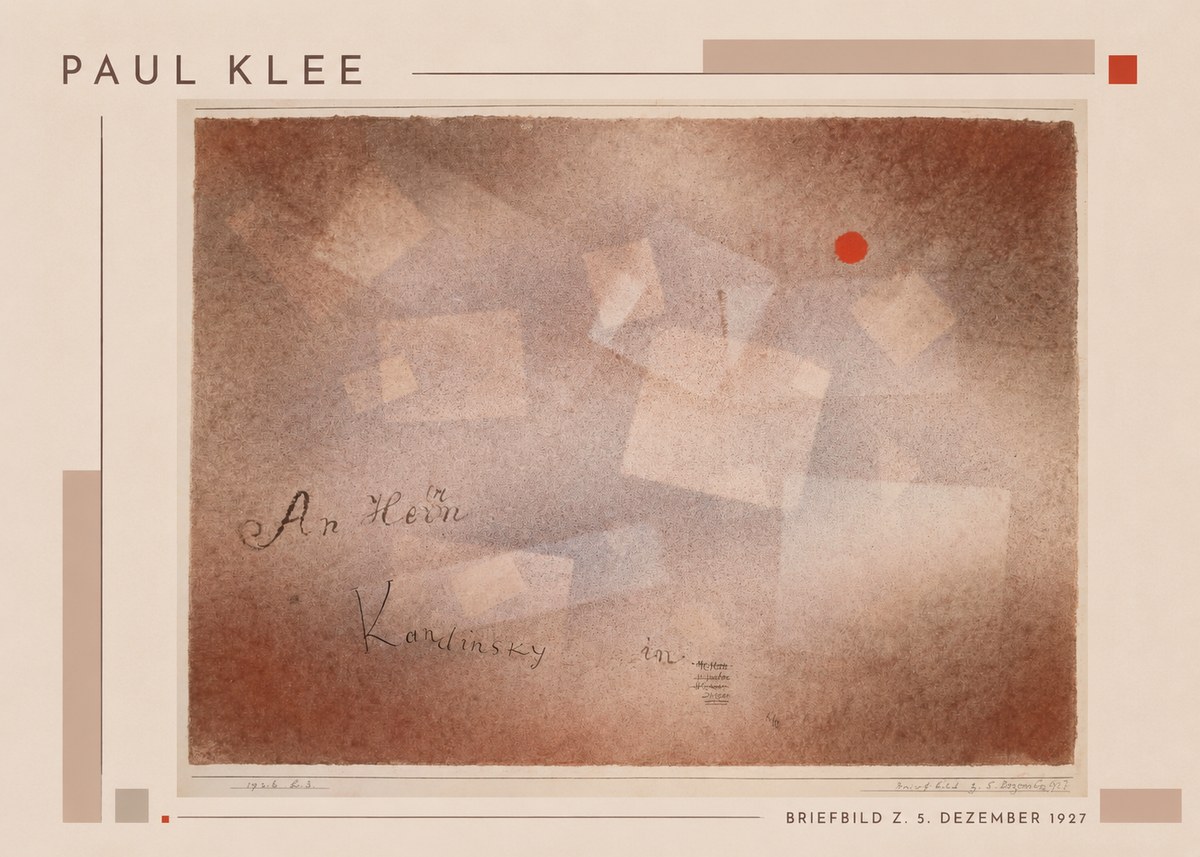 Paul Klee Briefbild Z. 5. Dezember 1927 No1 - Póster