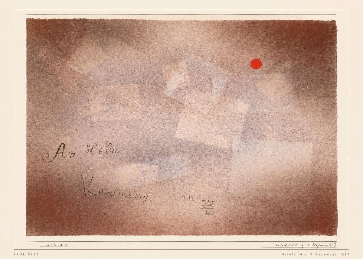 Paul Klee Briefbild Z. 5. Dezember 1927 No5 - Póster