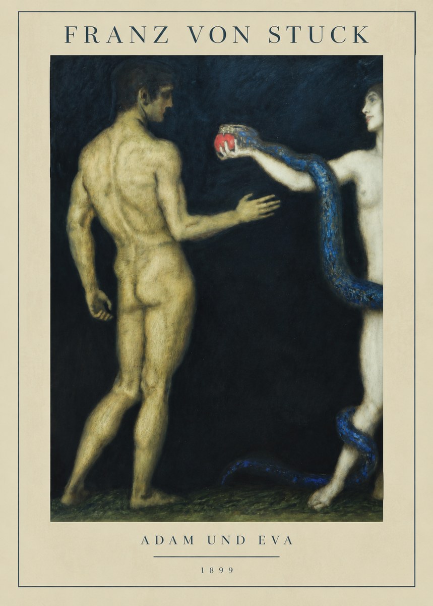 Franz von Stuck Adam Und Eva No2 - Póster