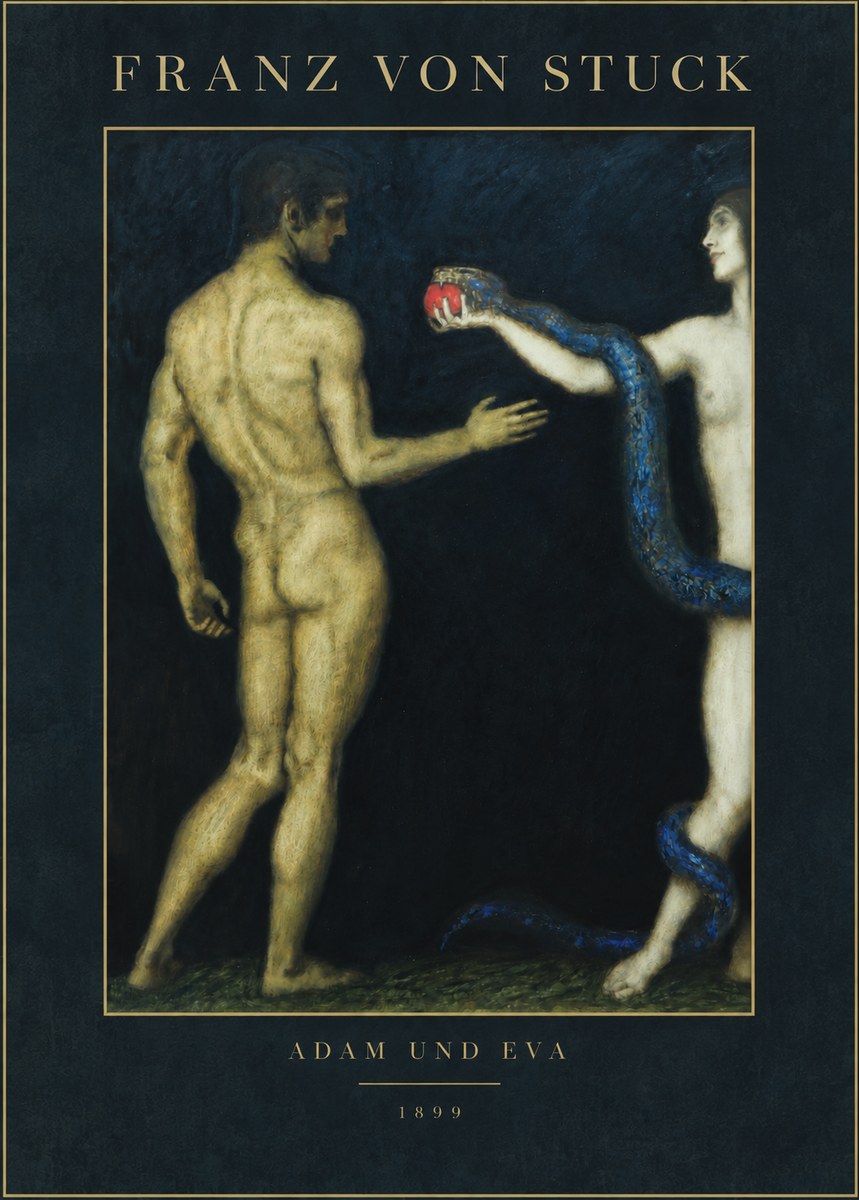 Franz von Stuck Adam Und Eva No3 - Póster
