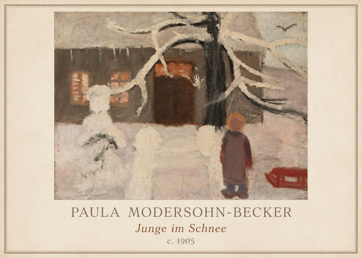 Paula Modersohn-Becker Junge Im Schnee No1 - Póster