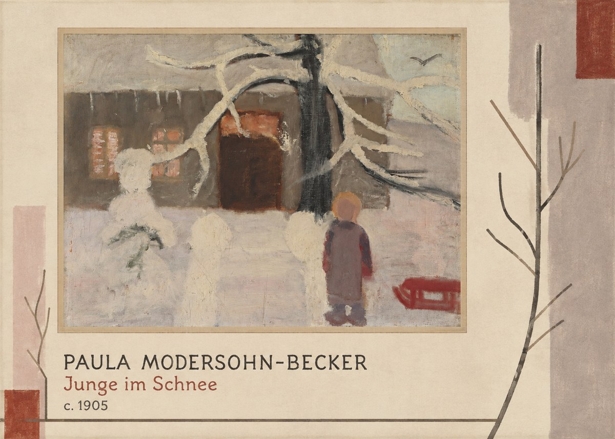 Paula Modersohn-Becker Junge Im Schnee No3 - Póster
