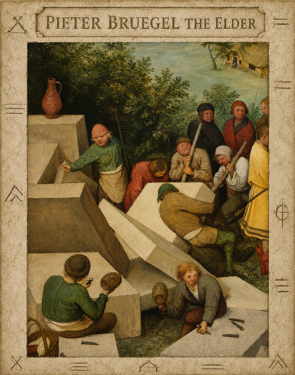 Pieter Bruegel The Tower of Babel V No5 - Póster