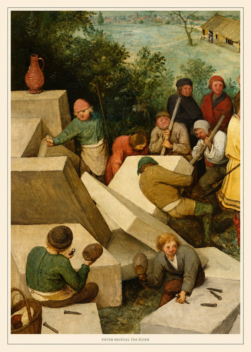 Pieter Bruegel The Tower of Babel V No6 - Póster