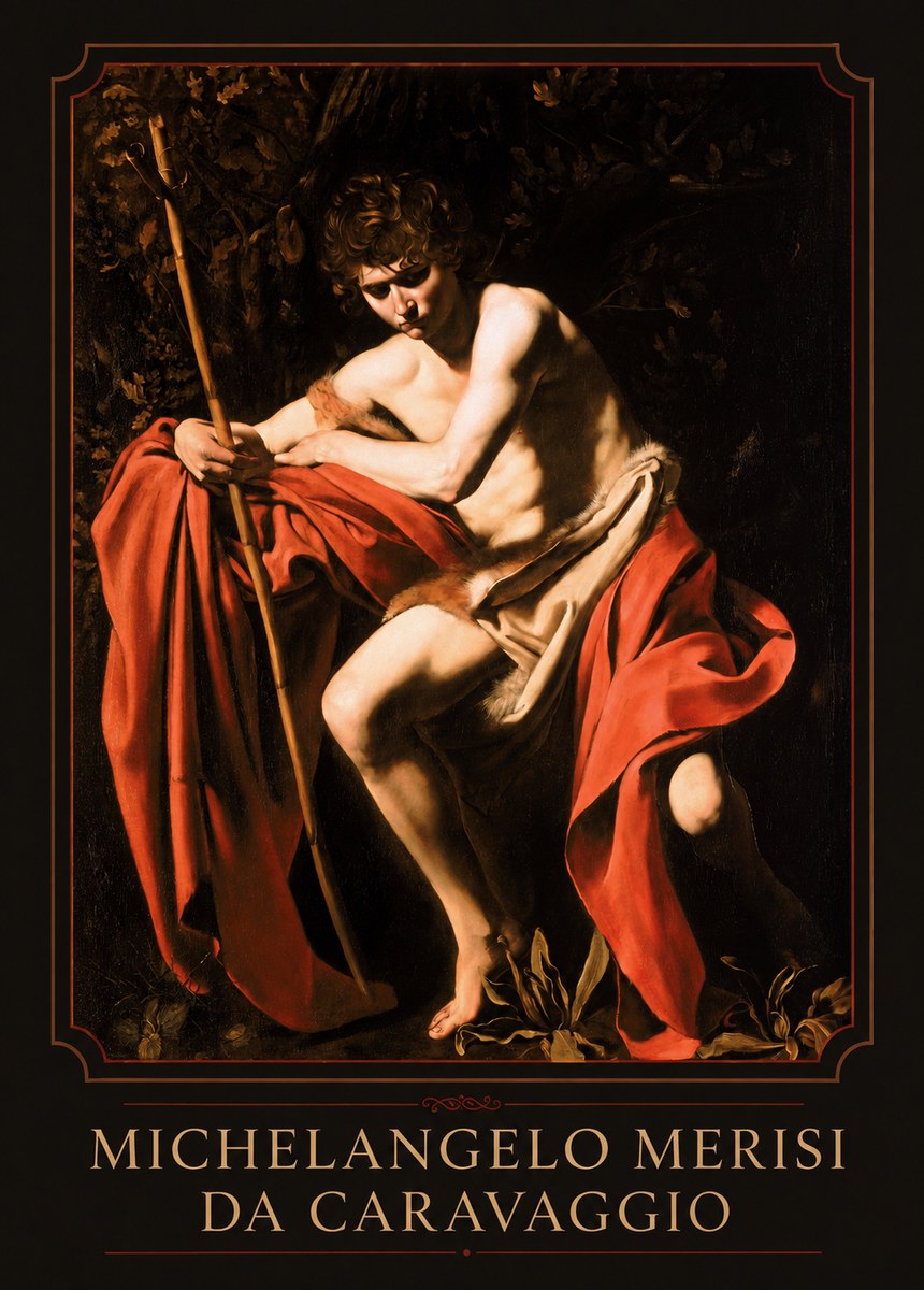 Michelangelo Merisi da Caravaggio Saint John the Baptist II No1 - Póster