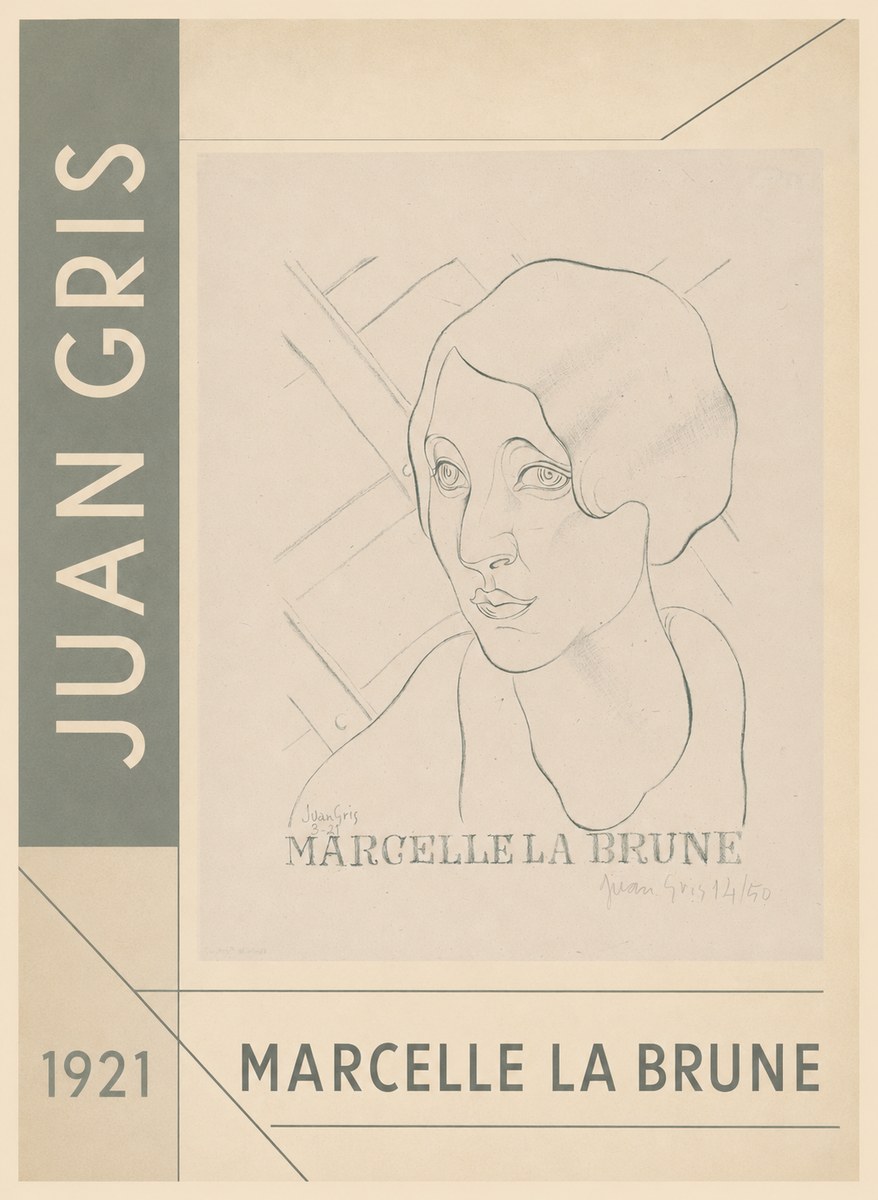 Juan Gris Marcelle La Brune II No2 - Póster
