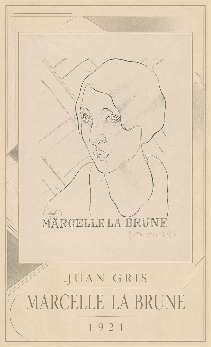 Juan Gris Marcelle La Brune II No3 - Póster