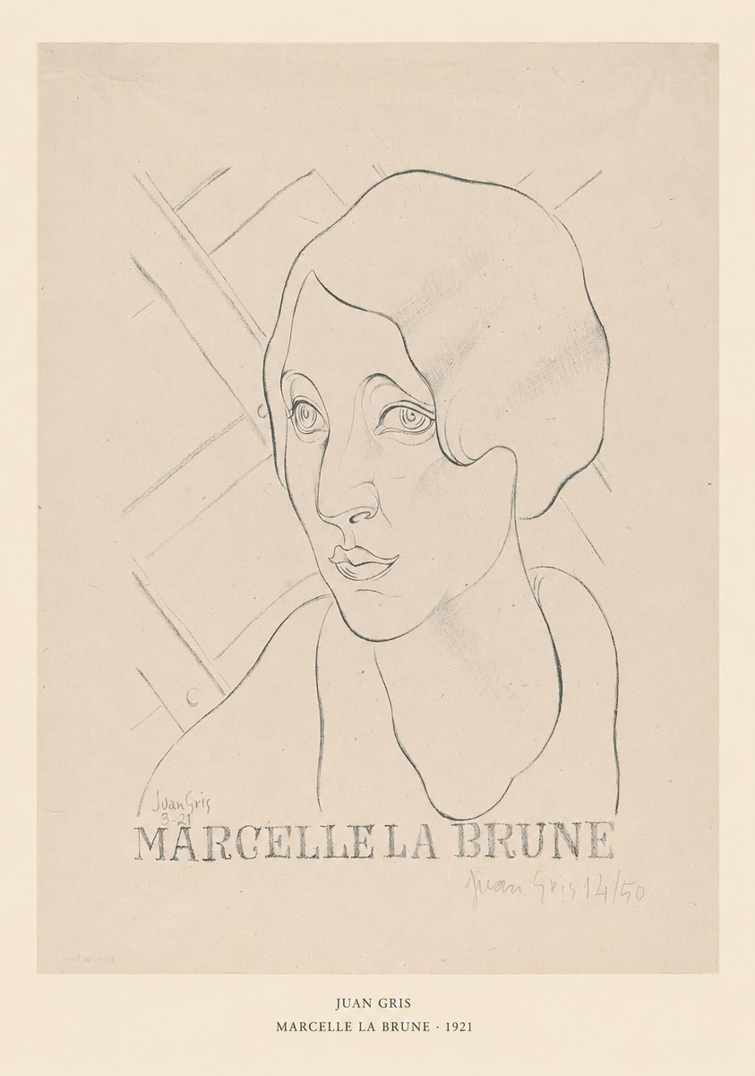 Juan Gris Marcelle La Brune II No6 - Póster