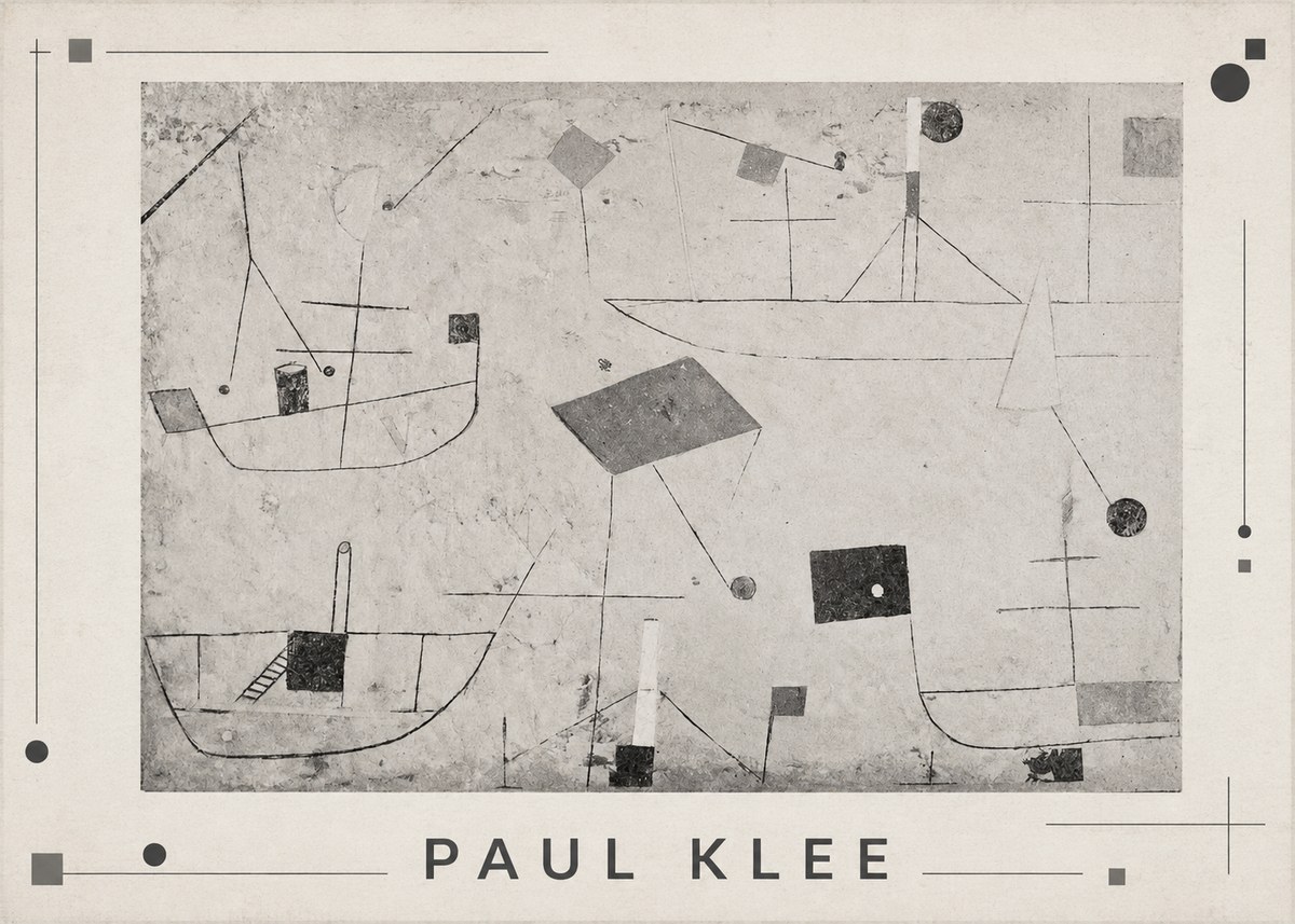 Paul Klee Seascape with Boats No1 - Póster