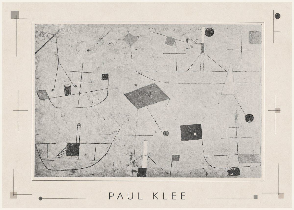 Paul Klee Seascape with Boats No3 - Póster
