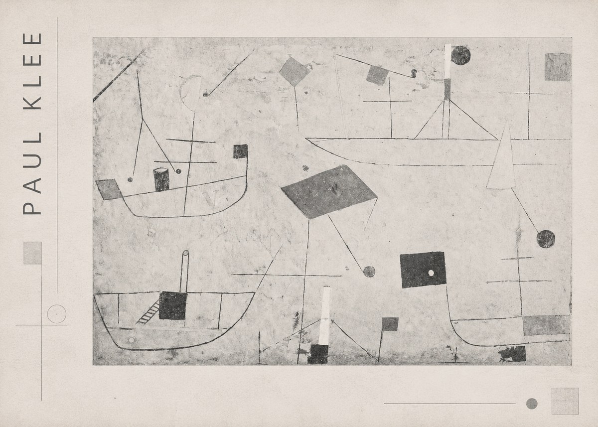 Paul Klee Seascape with Boats No4 - Póster