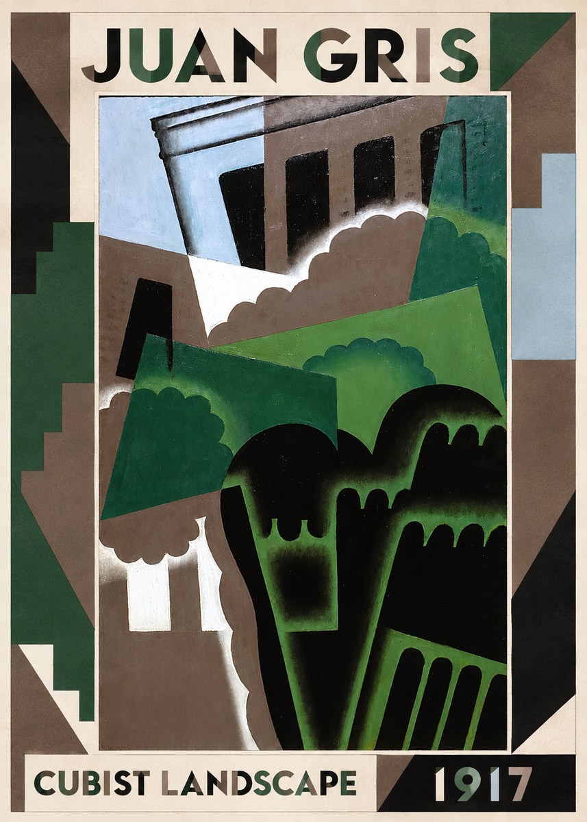 Juan Gris Cubist Landscape No1 - Póster