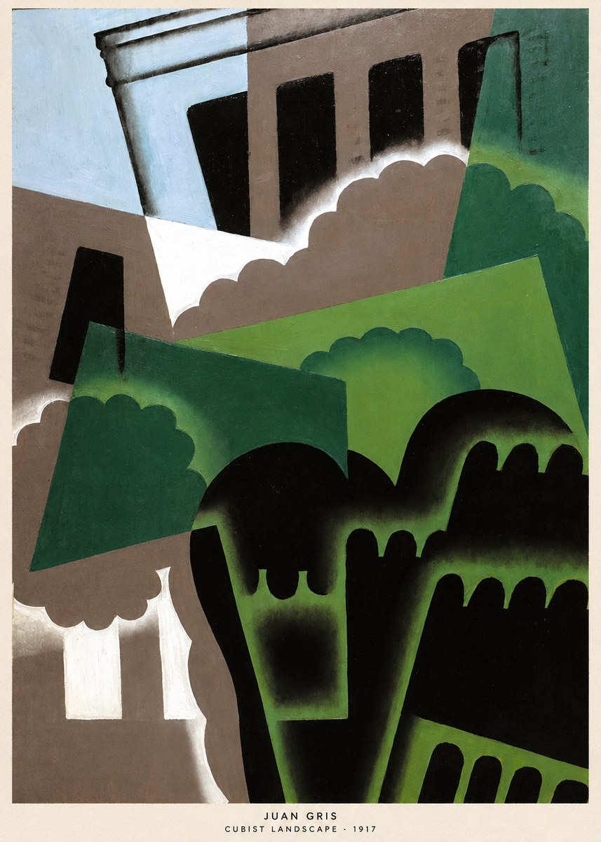 Juan Gris Cubist Landscape No6 - Póster